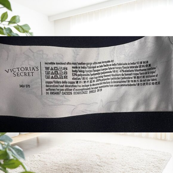 VICTORIA'S SECRET 34D Incredible Knockout Ultra Max Sport Bra High Impact Zip - Picture 11 of 13